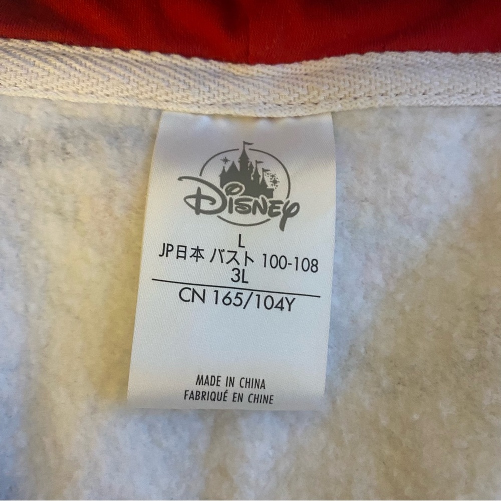 DISNEY MINNIE MOUSE ZIP-UP HOODIE L GUC - Picture 6 of 7